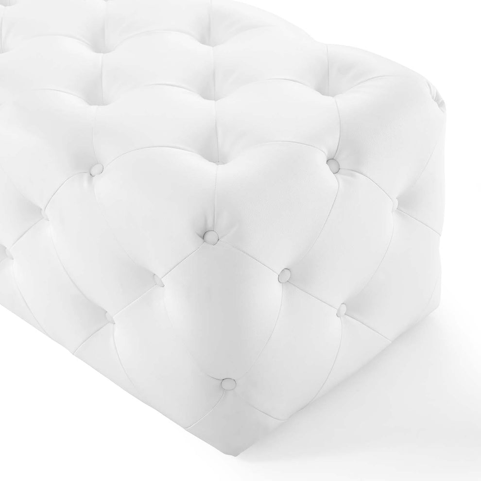 Modway Anthem 60" Tufted Button Entryway Faux Leather Bench - EEI-3769 | Benches | Modishstore - 6