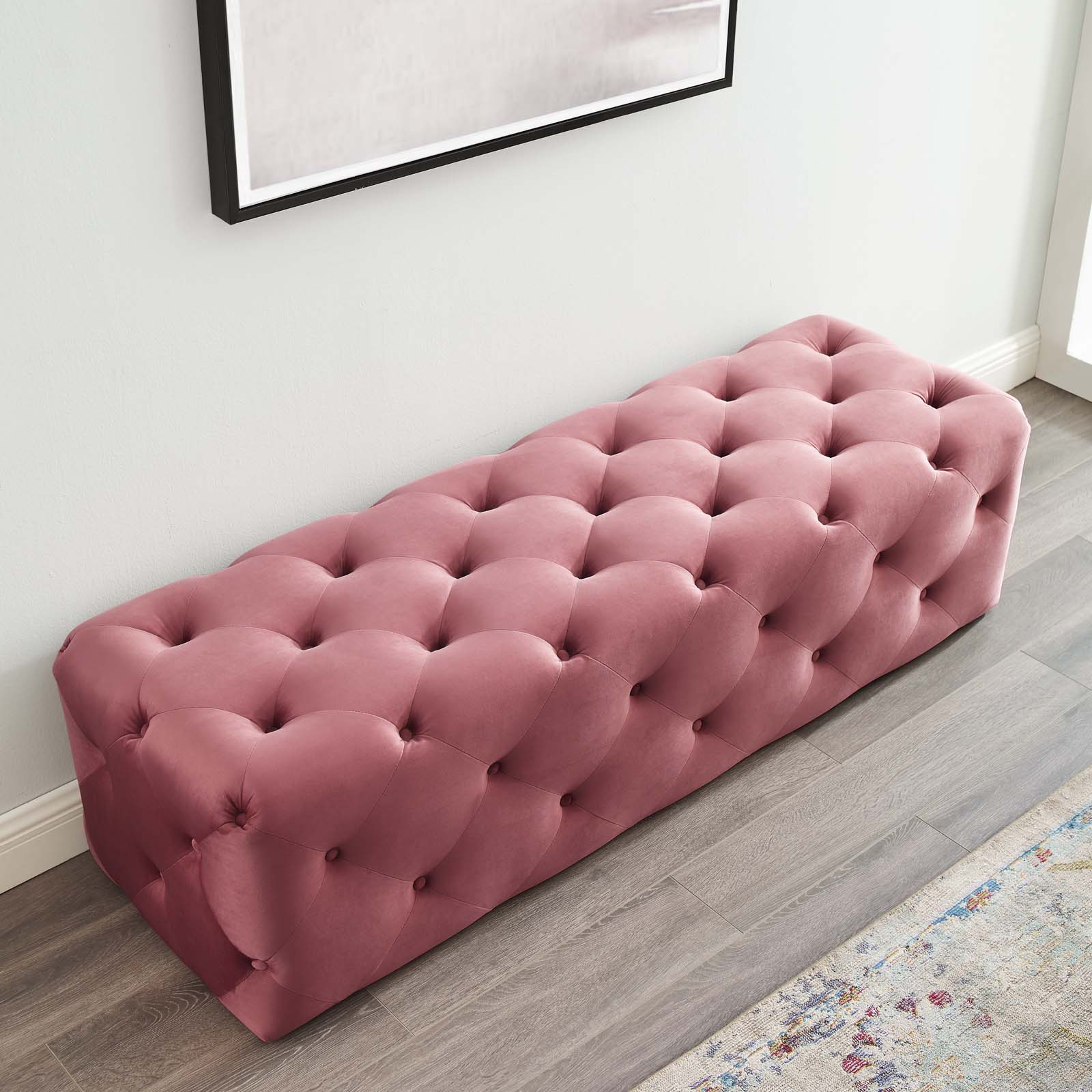 Modway Anthem 60" Tufted Button Entryway Performance Velvet Bench | Stools & Benches | Modishstore-2