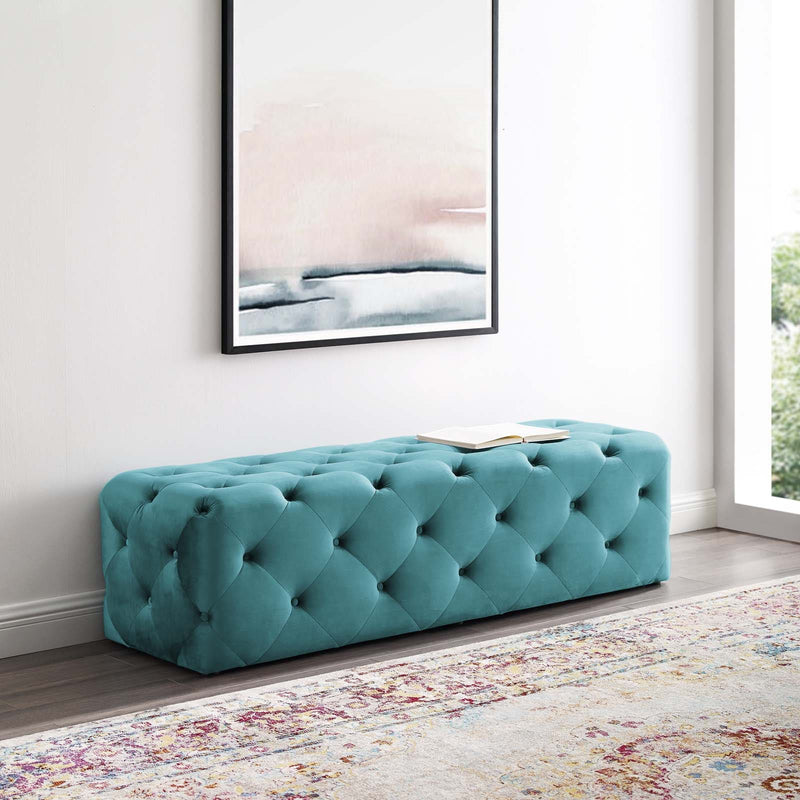 Modway Anthem 60" Tufted Button Entryway Performance Velvet Bench | Stools & Benches | Modishstore-29