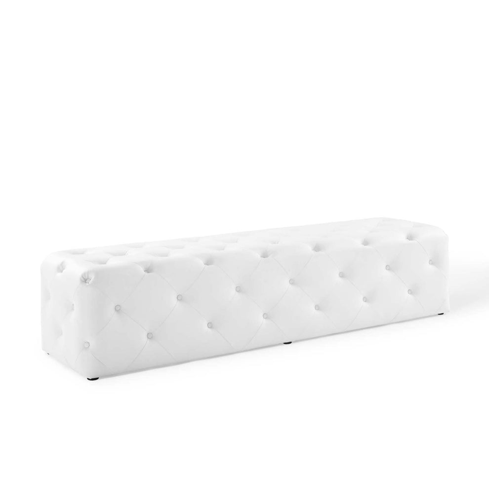 Modway Anthem 72" Tufted Button Entryway Faux Leather Bench - EEI-3771 | Benches | Modishstore - 2