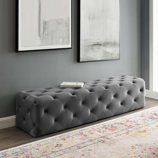 Modway Anthem 72" Tufted Button Entryway Performance Velvet Bench | Stools & Benches | Modishstore-8