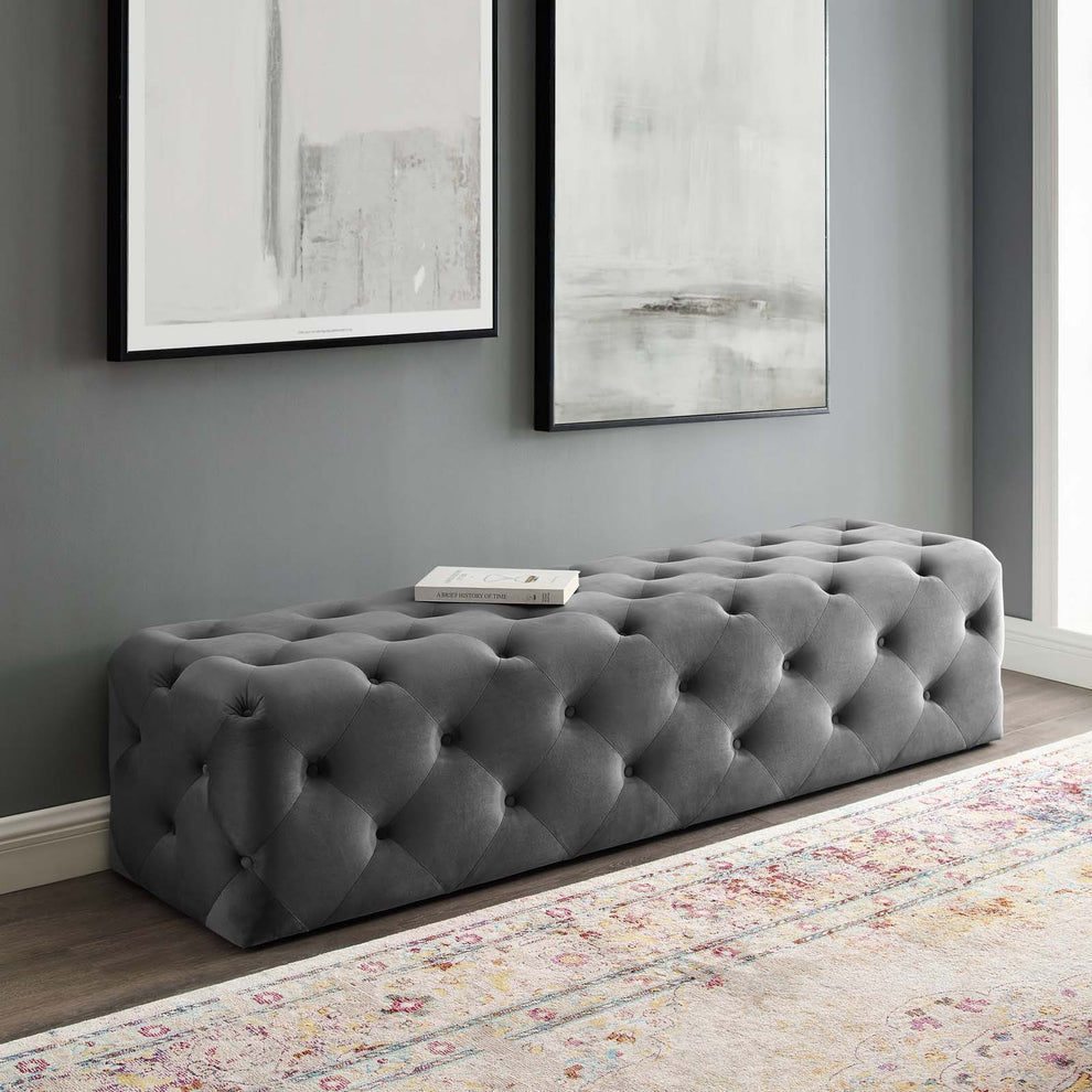 Modway Anthem 72" Tufted Button Entryway Performance Velvet Bench - EEI-3772 | Benches | Modishstore - 1