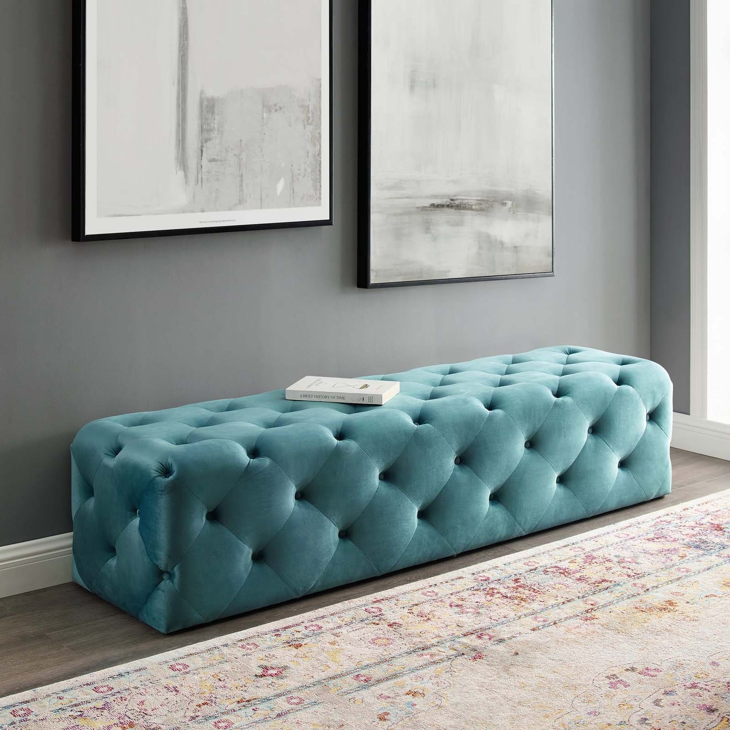 Modway Anthem 72" Tufted Button Entryway Performance Velvet Bench | Stools & Benches | Modishstore-30