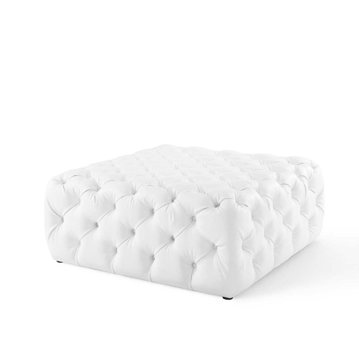 Modway Anthem Tufted Button Large Square Faux Leather Ottoman - EEI-3773 | Ottomans | Modishstore - 3