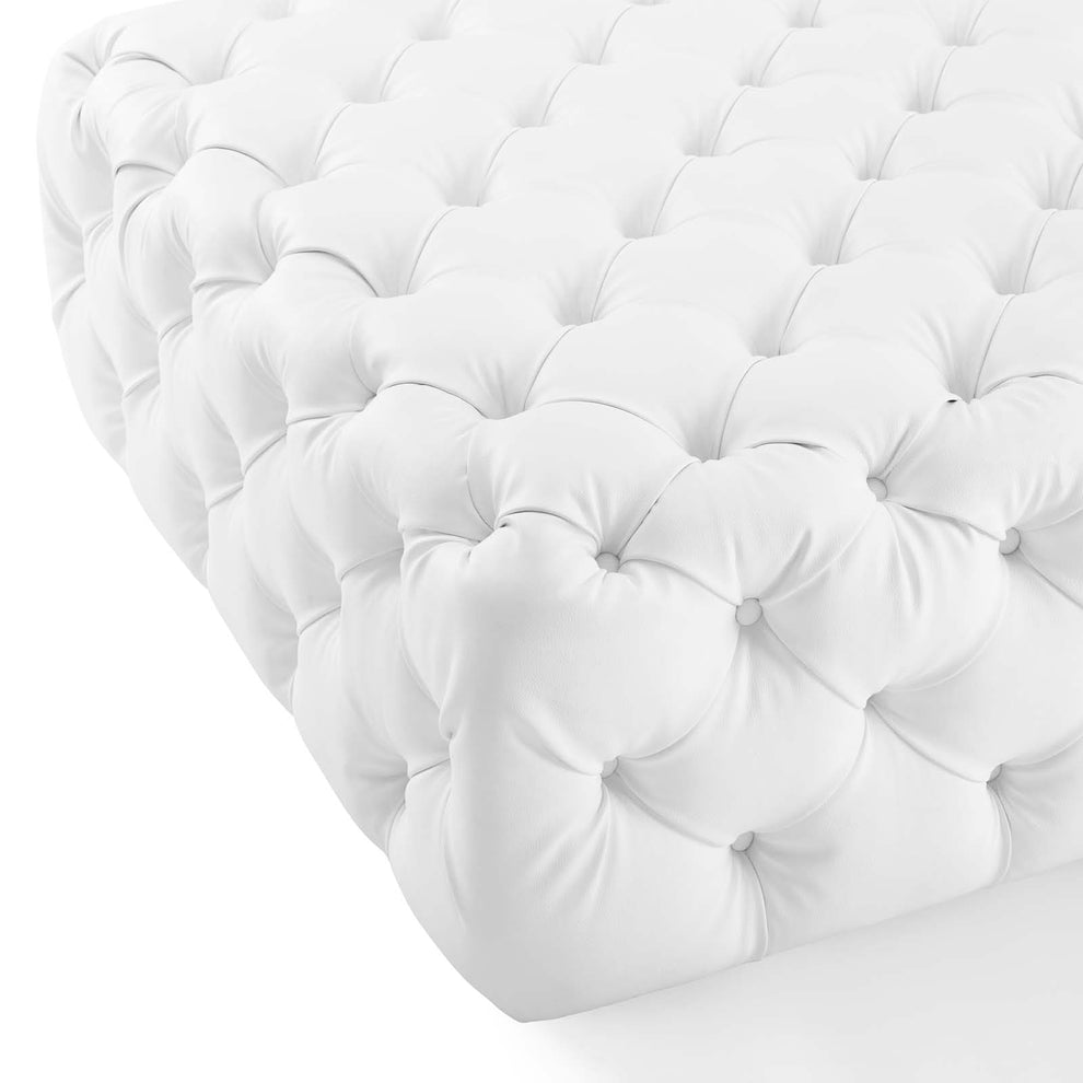 Modway Anthem Tufted Button Large Square Faux Leather Ottoman - EEI-3773 | Ottomans | Modishstore - 5