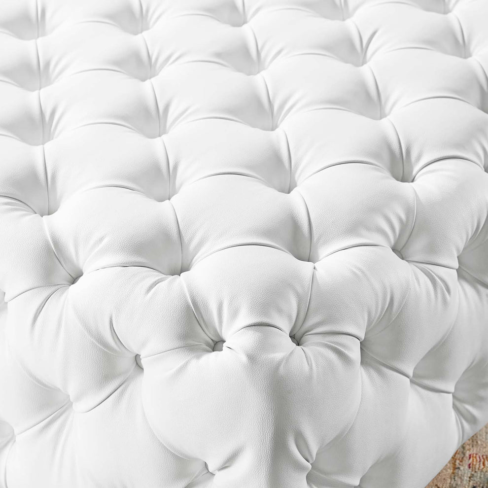 Modway Anthem Tufted Button Large Square Faux Leather Ottoman - EEI-3773 | Ottomans | Modishstore - 6