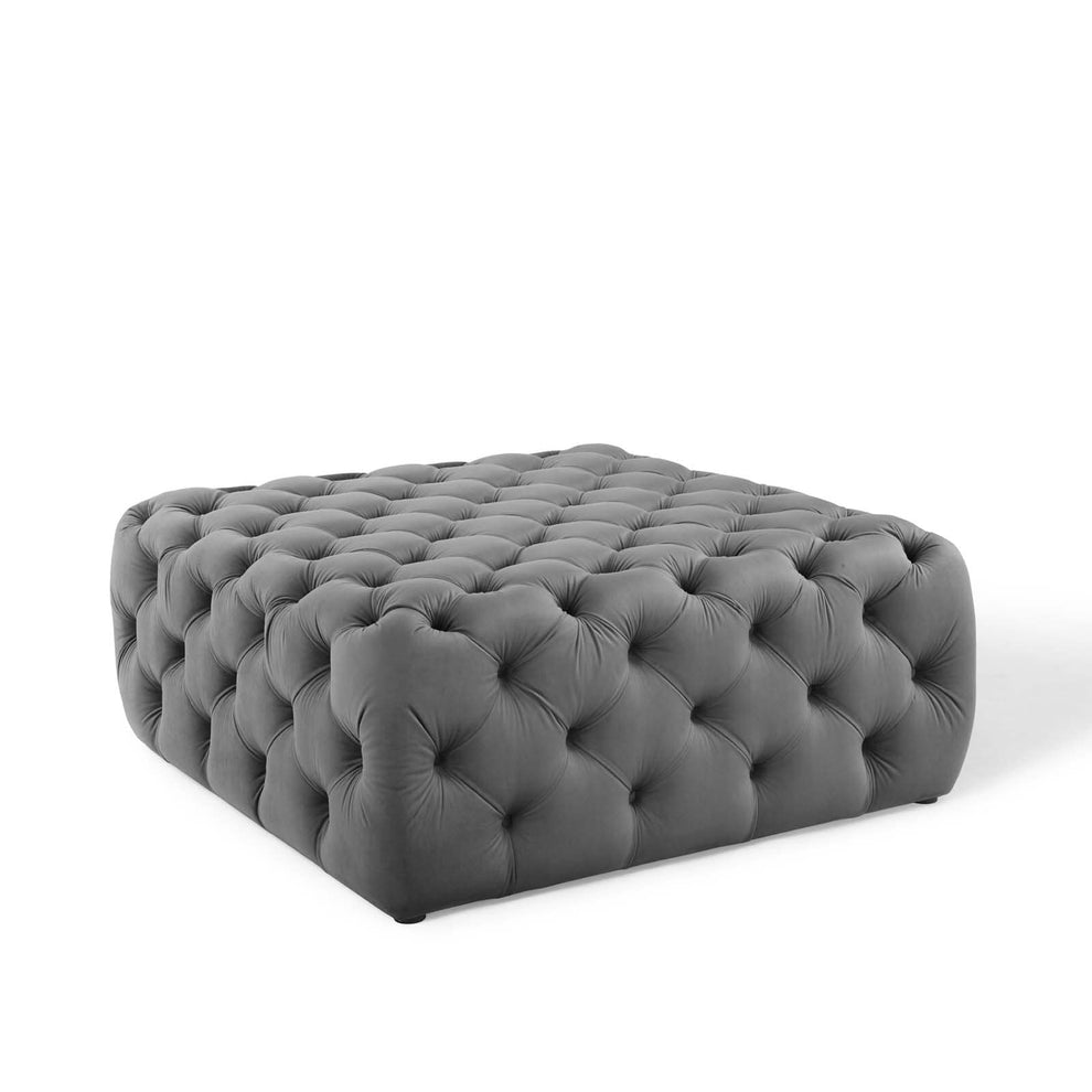 Modway Anthem Tufted Button Large Square Performance Velvet Ottoman - EEI-3774 | Ottomans | Modishstore - 2