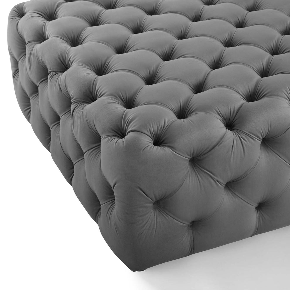 Modway Anthem Tufted Button Large Square Performance Velvet Ottoman - EEI-3774 | Ottomans | Modishstore - 6