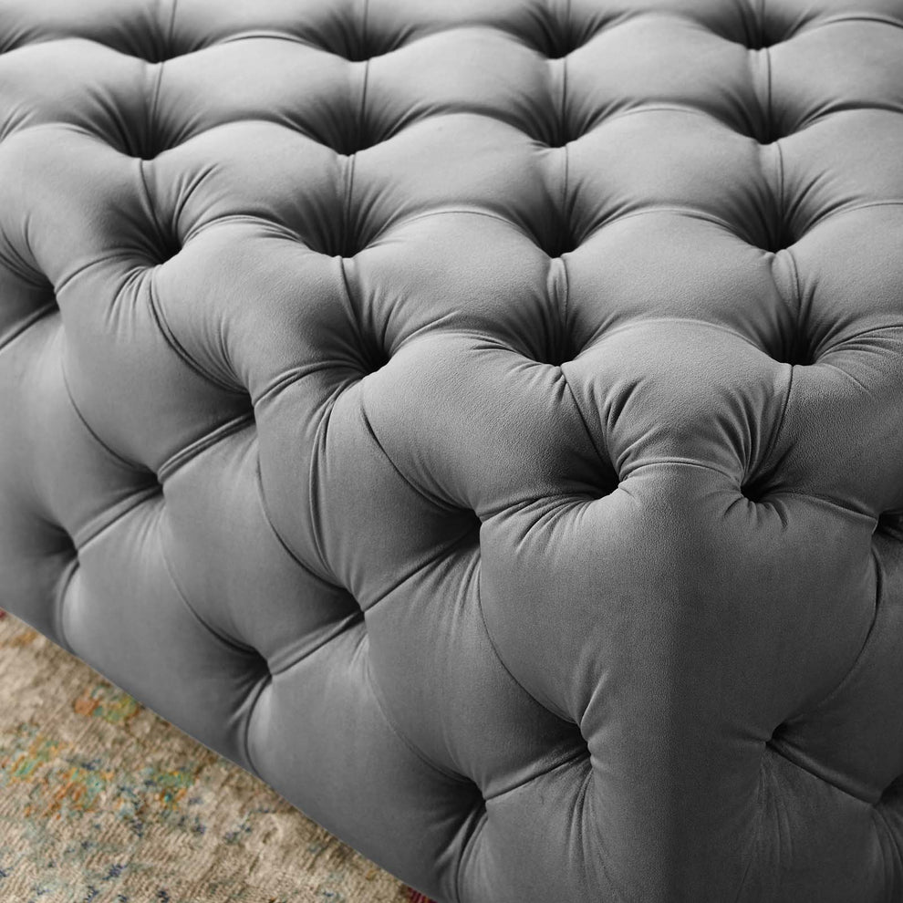 Modway Anthem Tufted Button Large Square Performance Velvet Ottoman - EEI-3774 | Ottomans | Modishstore - 4