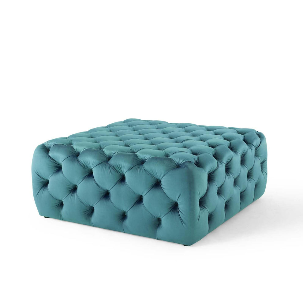 Modway Anthem Tufted Button Large Square Performance Velvet Ottoman - EEI-3774 | Ottomans | Modishstore - 9