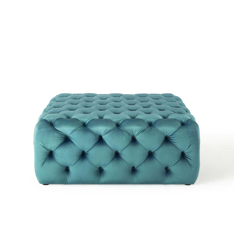 Modway Anthem Tufted Button Large Square Performance Velvet Ottoman - EEI-3774 | Ottomans | Modishstore - 10
