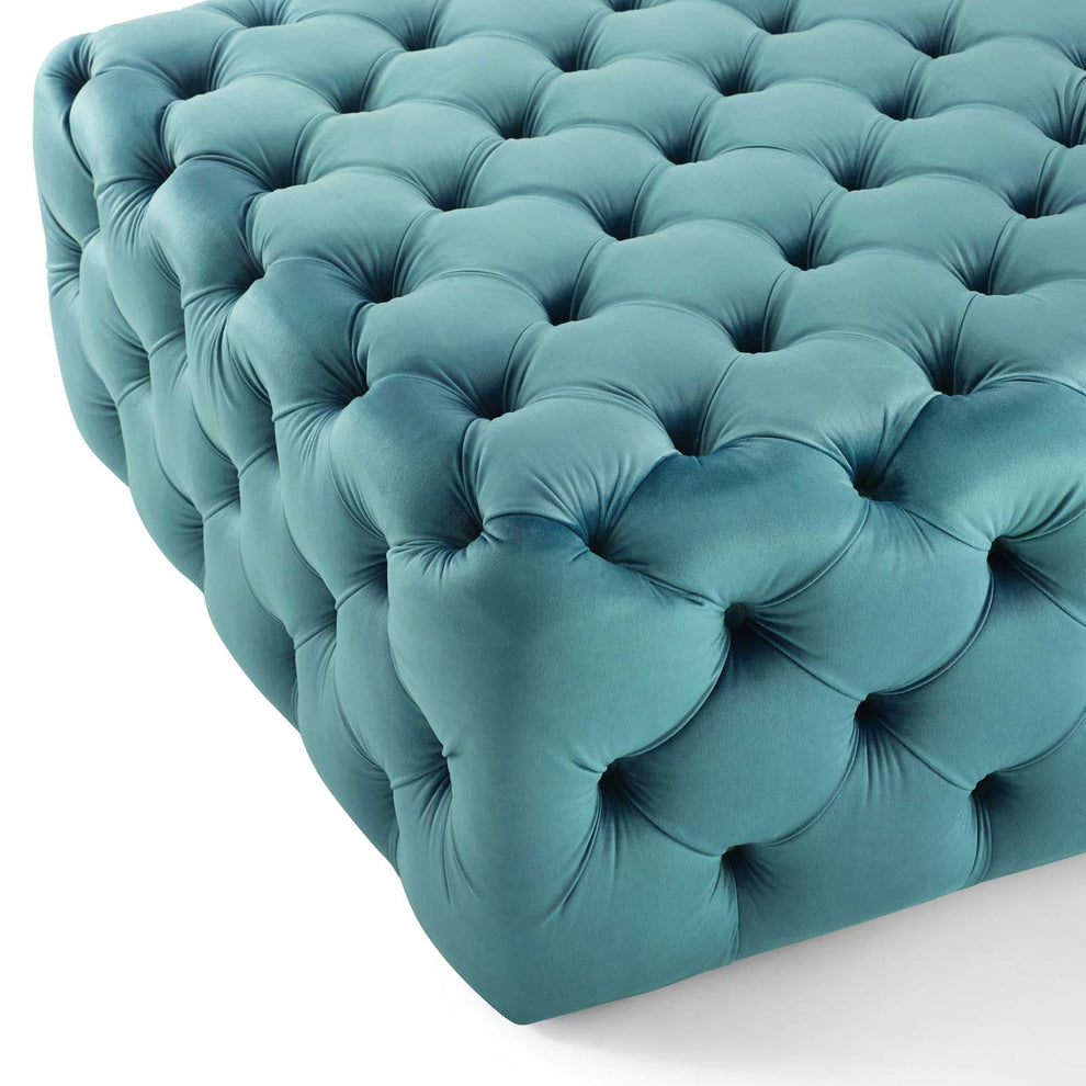 Modway Anthem Tufted Button Large Square Performance Velvet Ottoman - EEI-3774 | Ottomans | Modishstore - 11
