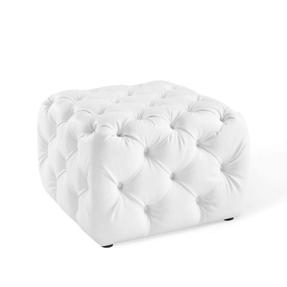 Modway Anthem Tufted Button Square Faux Leather Ottoman - EEI-3775 | Ottomans | Modishstore - 2