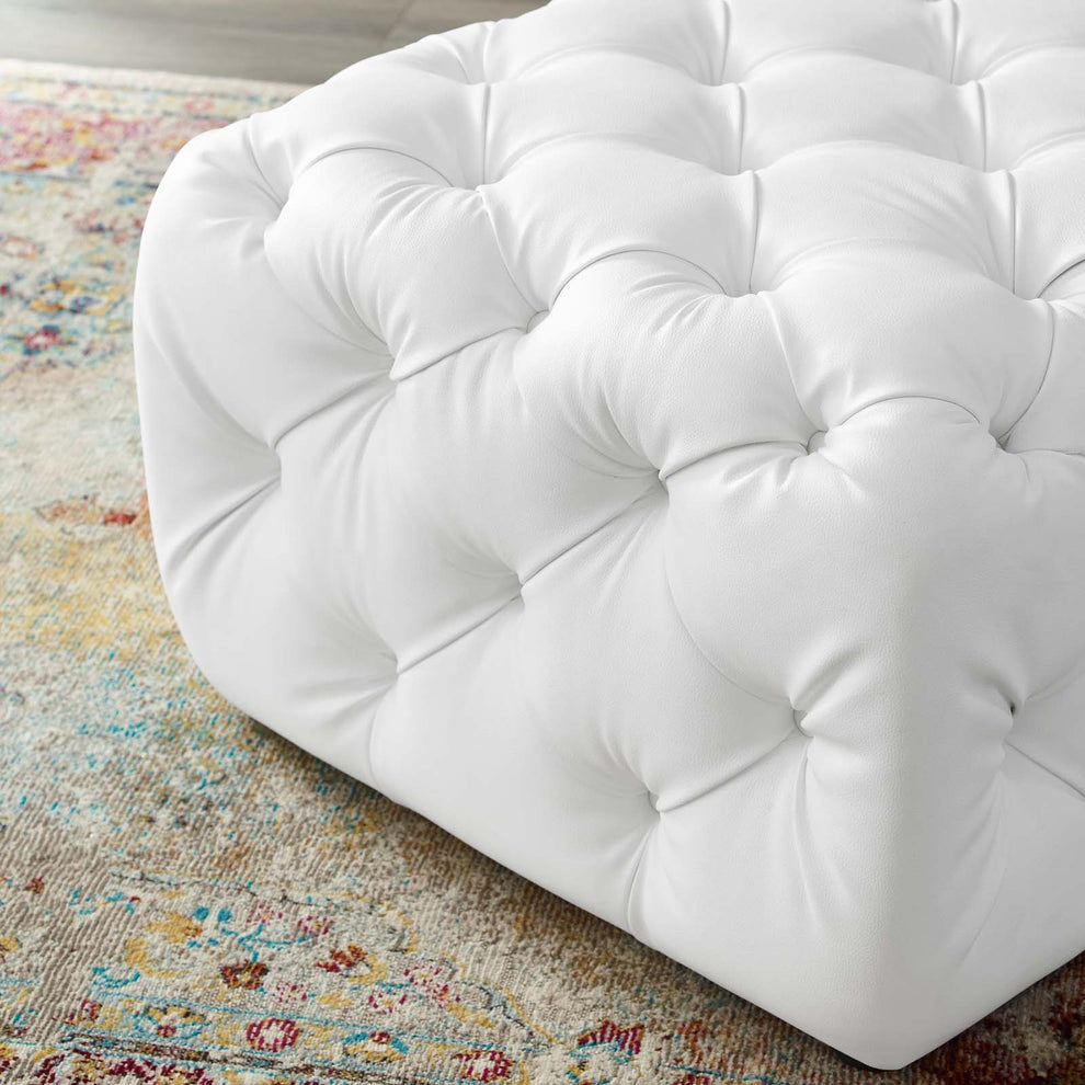 Modway Anthem Tufted Button Square Faux Leather Ottoman - EEI-3775 | Ottomans | Modishstore - 6