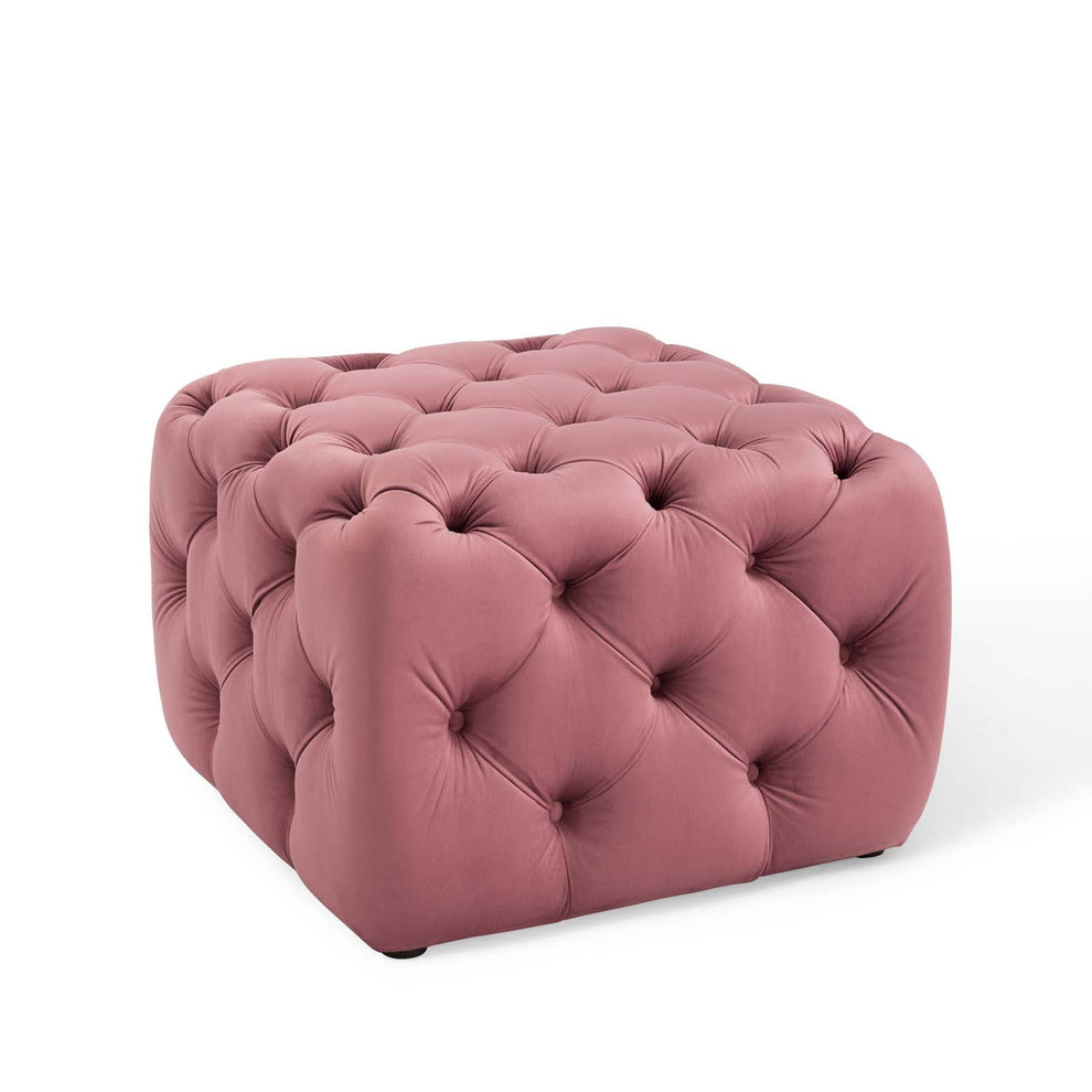 Modway Anthem Tufted Button Square Performance Velvet Ottoman - EEI-3776 | Ottomans | Modishstore - 2