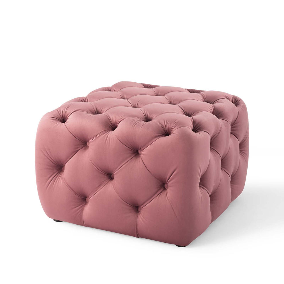 Modway Anthem Tufted Button Square Performance Velvet Ottoman - EEI-3776 | Ottomans | Modishstore - 3
