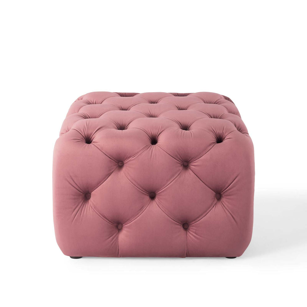 Modway Anthem Tufted Button Square Performance Velvet Ottoman - EEI-3776 | Ottomans | Modishstore - 4