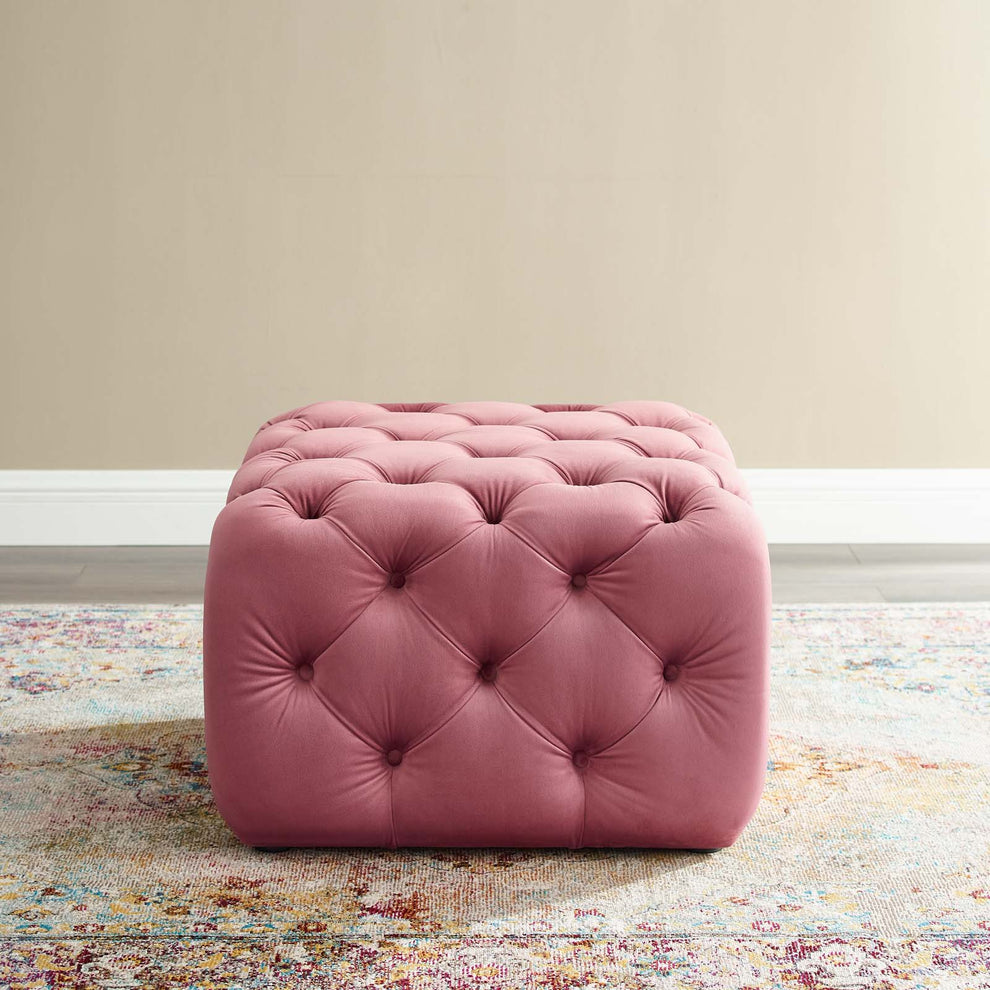 Modway Anthem Tufted Button Square Performance Velvet Ottoman - EEI-3776 | Ottomans | Modishstore - 7