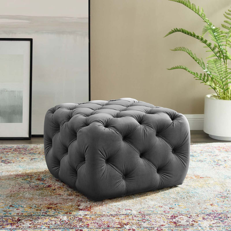 Modway Anthem Tufted Button Square Performance Velvet Ottoman - EEI-3776 | Ottomans | Modishstore - 8