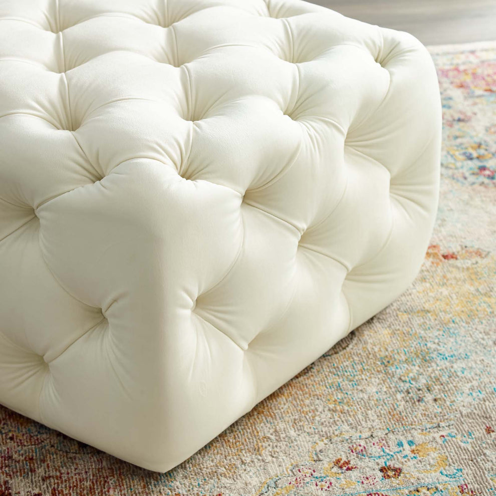 Modway Anthem Tufted Button Square Performance Velvet Ottoman - EEI-3776 | Ottomans | Modishstore - 21