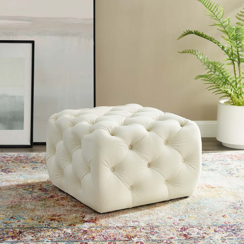 Modway Anthem Tufted Button Square Performance Velvet Ottoman - EEI-3776 | Ottomans | Modishstore - 15