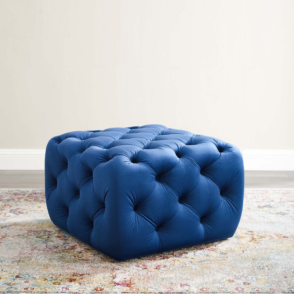 Modway Anthem Tufted Button Square Performance Velvet Ottoman - EEI-3776 | Ottomans | Modishstore - 29