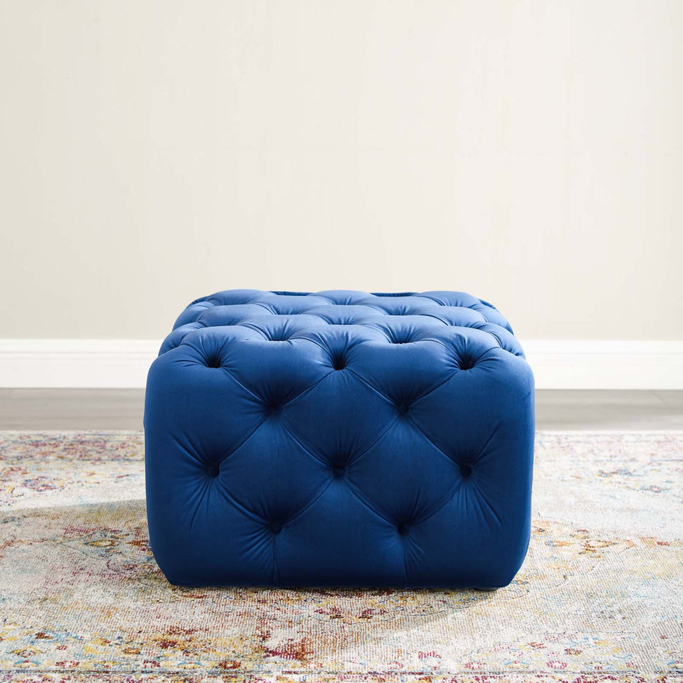 Modway Anthem Tufted Button Square Performance Velvet Ottoman - EEI-3776 | Ottomans | Modishstore - 24