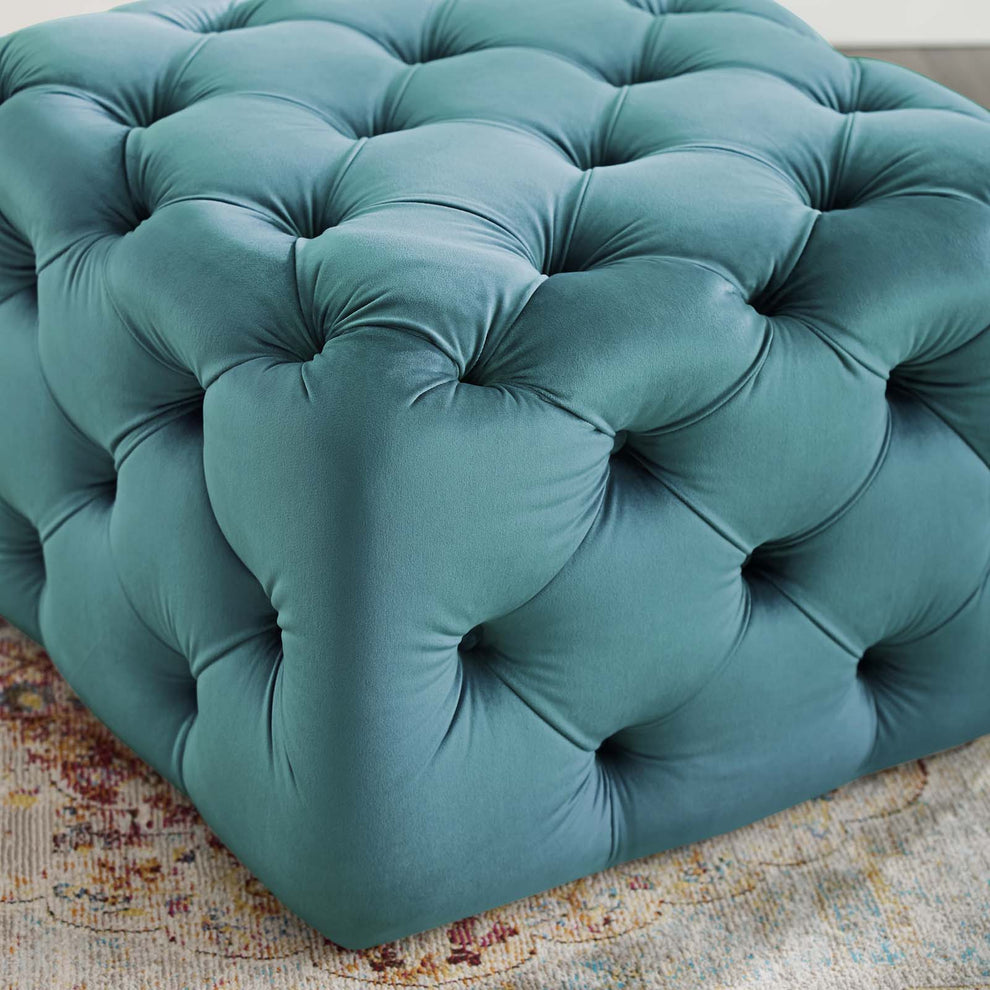 Modway Anthem Tufted Button Square Performance Velvet Ottoman - EEI-3776 | Ottomans | Modishstore - 37