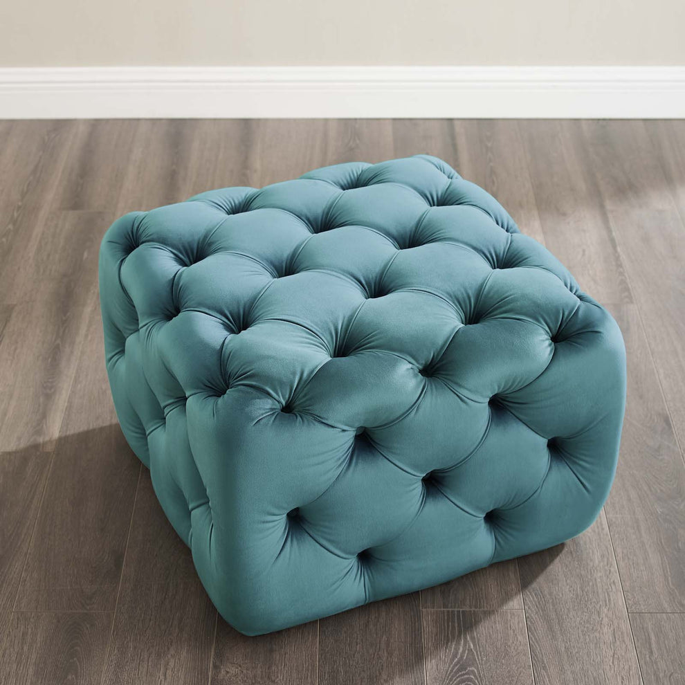 Modway Anthem Tufted Button Square Performance Velvet Ottoman - EEI-3776 | Ottomans | Modishstore - 38