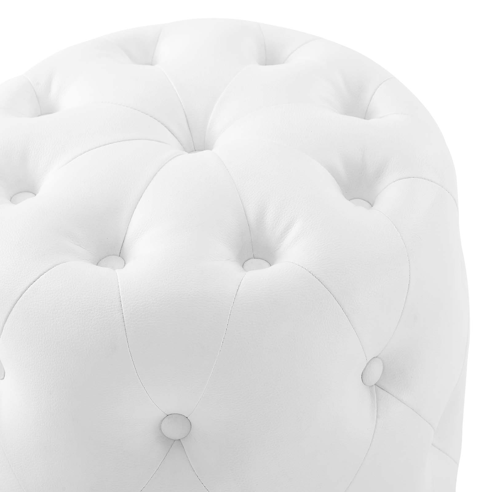 Modway Anthem Tufted Button Round Faux Leather Ottoman - EEI-3777 | Ottomans | Modishstore - 5