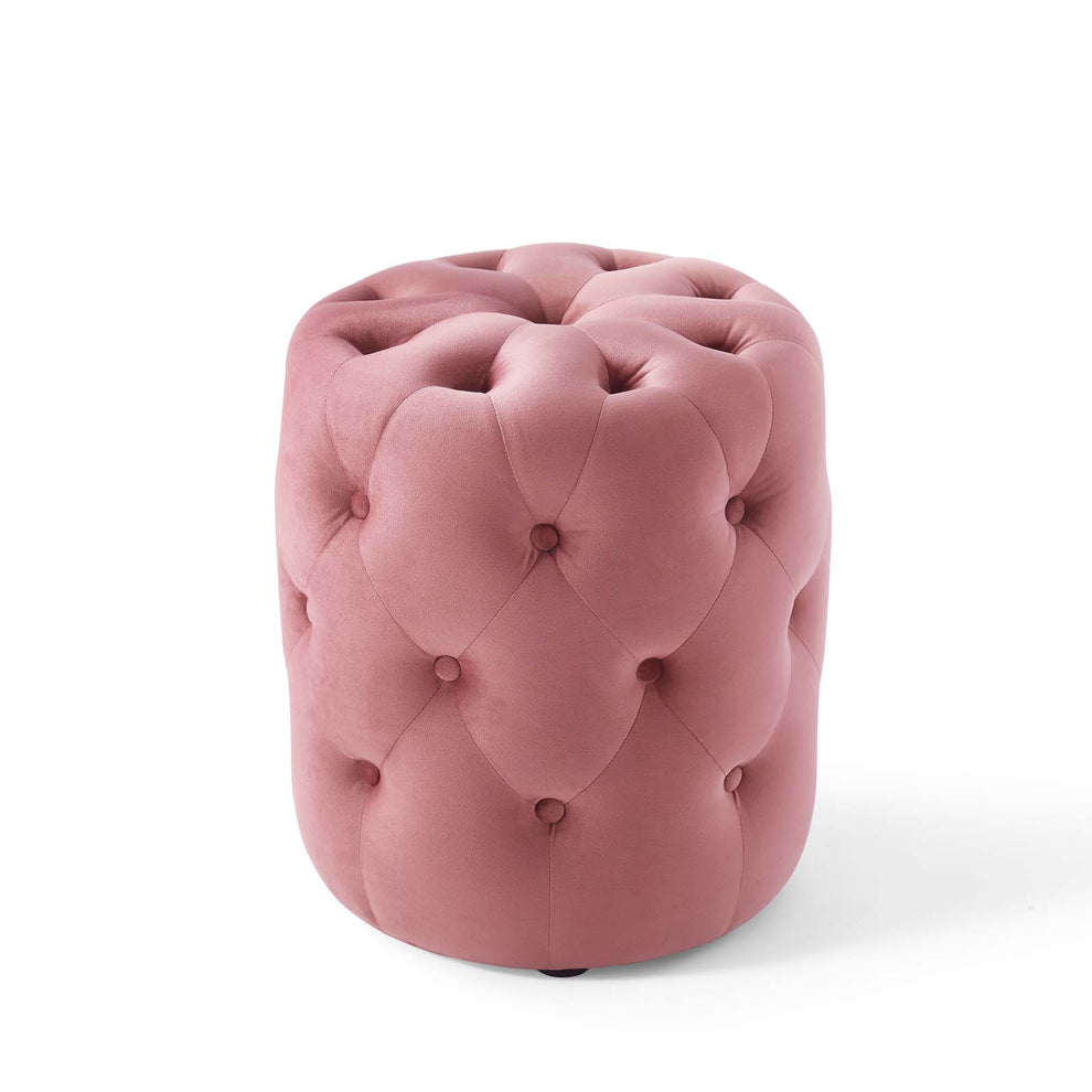 Modway Anthem Tufted Button Round Performance Velvet Ottoman - EEI-3778 | Ottomans | Modishstore - 3