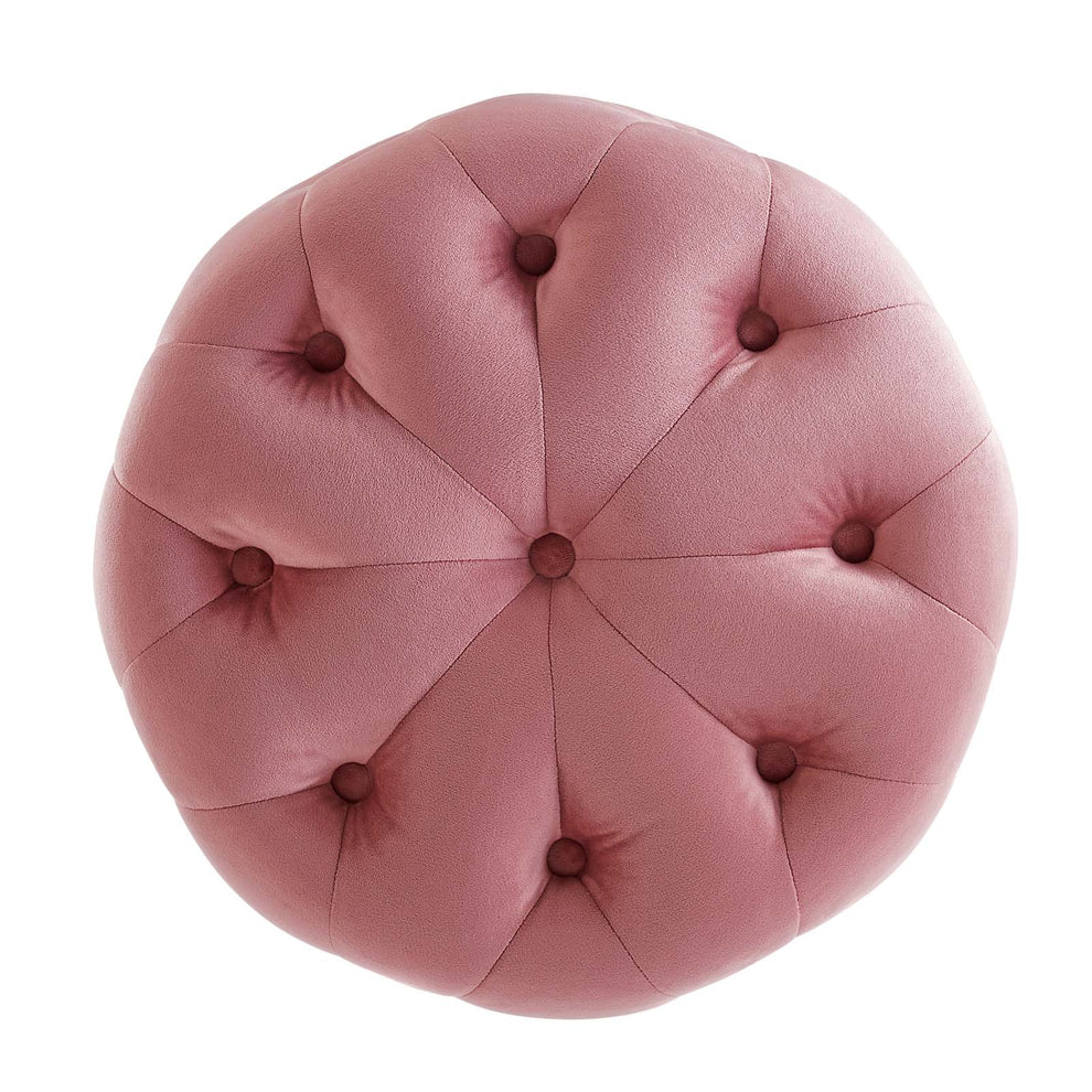 Modway Anthem Tufted Button Round Performance Velvet Ottoman - EEI-3778 | Ottomans | Modishstore - 4