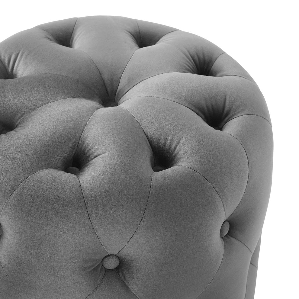 Modway Anthem Tufted Button Round Performance Velvet Ottoman - EEI-3778 | Ottomans | Modishstore - 11