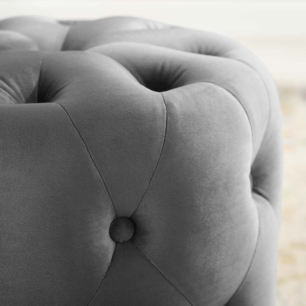 Modway Anthem Tufted Button Round Performance Velvet Ottoman - EEI-3778 | Ottomans | Modishstore - 12