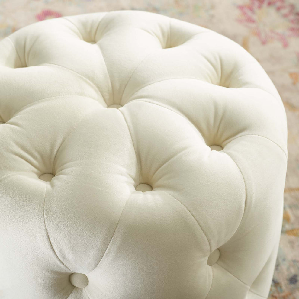 Modway Anthem Tufted Button Round Performance Velvet Ottoman - EEI-3778 | Ottomans | Modishstore - 18