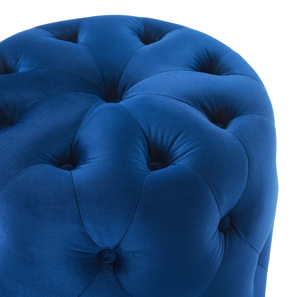 Modway Anthem Tufted Button Round Performance Velvet Ottoman - EEI-3778 | Ottomans | Modishstore - 23