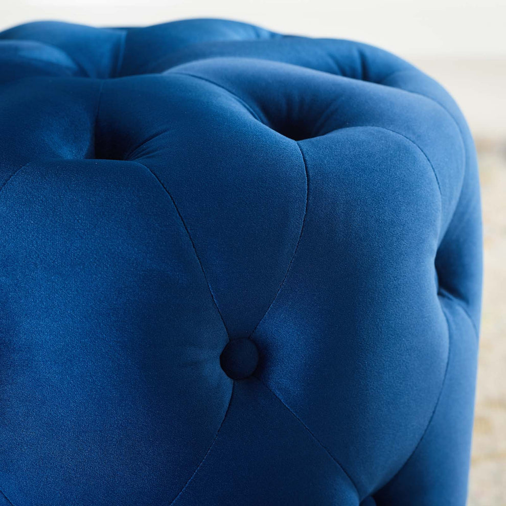 Modway Anthem Tufted Button Round Performance Velvet Ottoman - EEI-3778 | Ottomans | Modishstore - 24