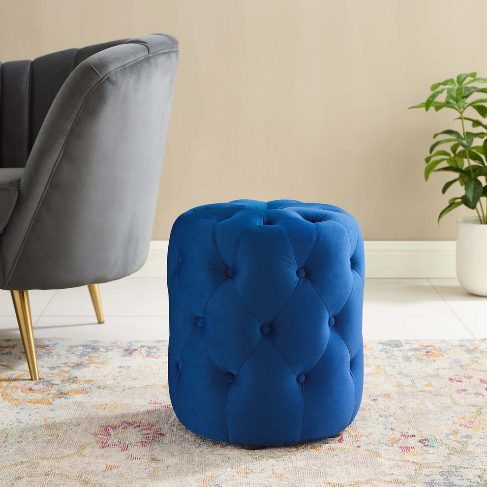 Modway Anthem Tufted Button Round Performance Velvet Ottoman - EEI-3778 | Ottomans | Modishstore - 19