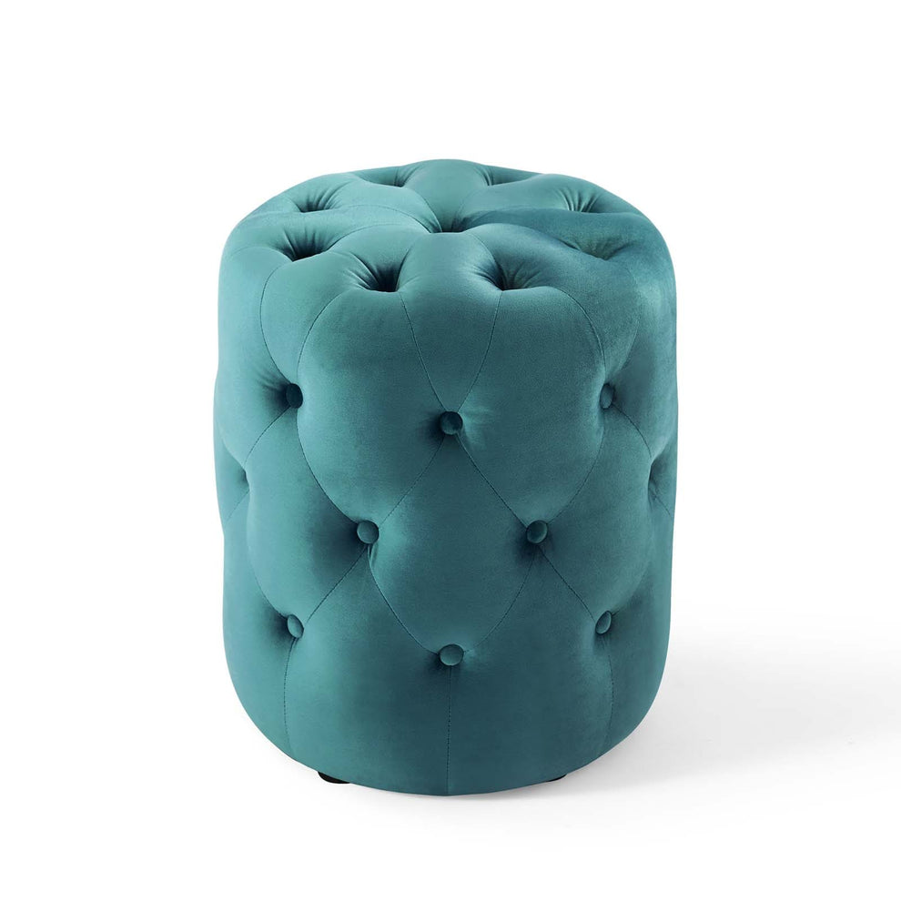 Modway Anthem Tufted Button Round Performance Velvet Ottoman - EEI-3778 | Ottomans | Modishstore - 27
