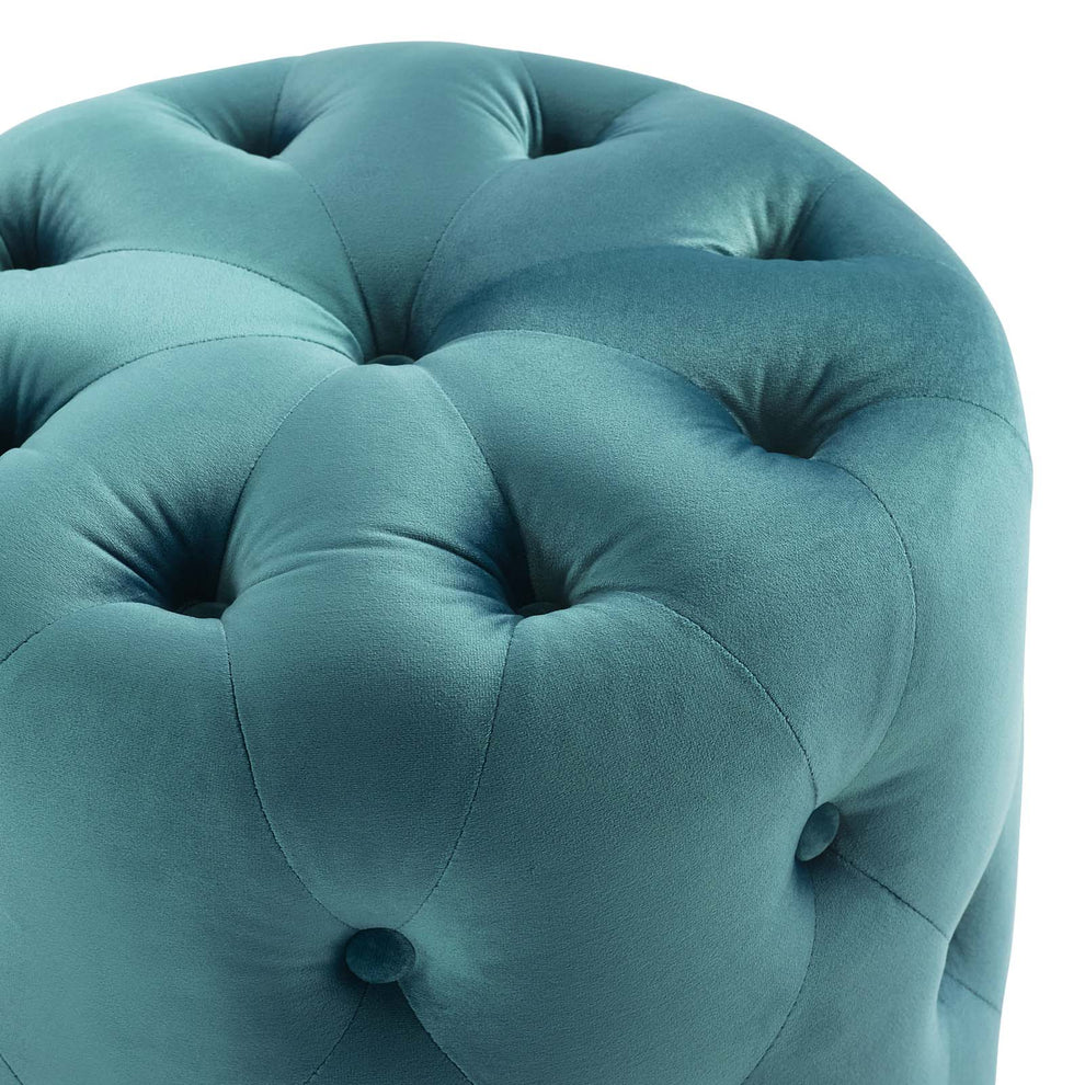 Modway Anthem Tufted Button Round Performance Velvet Ottoman - EEI-3778 | Ottomans | Modishstore - 29