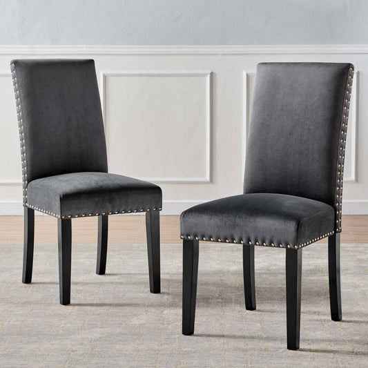 Modway Parcel Performance Velvet Dining Side Chairs - Set of 2 | Side Chairs | Modishstore