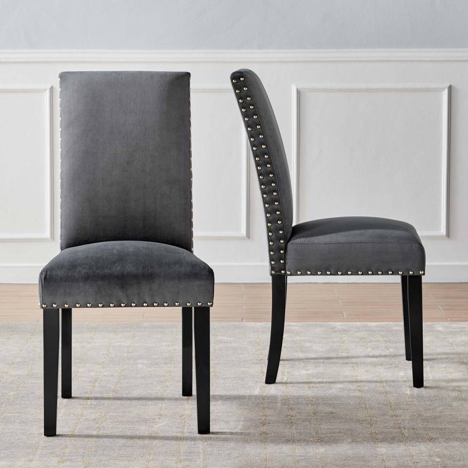 Modway Parcel Performance Velvet Dining Side Chairs - Set of 2 - EEI-3779 | Side Chairs | Modishstore - 2