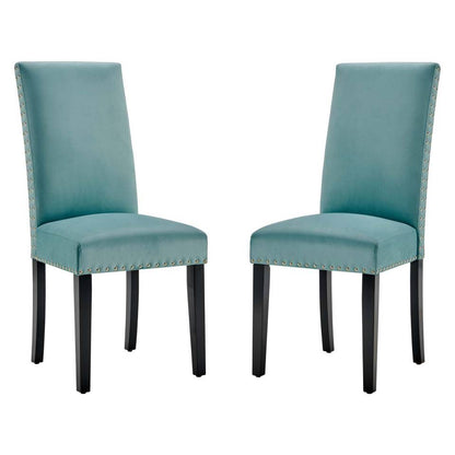 Modway Parcel Performance Velvet Dining Side Chairs - Set of 2 | Side Chairs | Modishstore-10