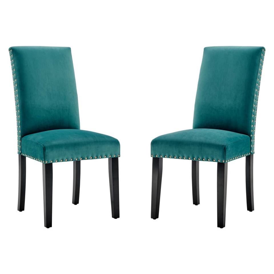 Modway Parcel Performance Velvet Dining Side Chairs - Set of 2 - EEI-3779 | Side Chairs | Modishstore - 13