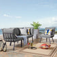 Riverside 4 Piece Outdoor Patio Aluminum Set By Modway - EEI-3785 | Outdoor Sofas, Loveseats & Sectionals | Modishstore