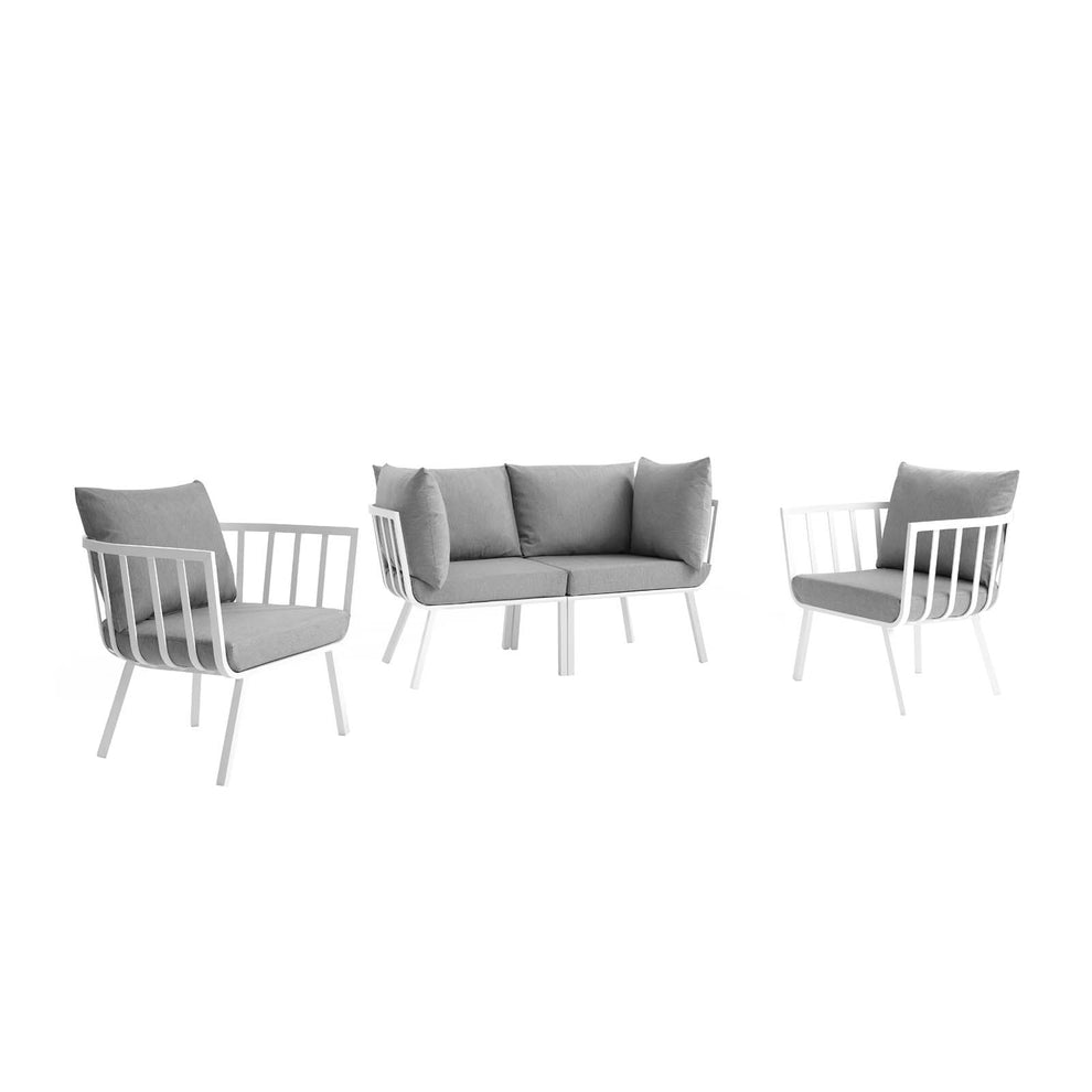 Modway Riverside 4 Piece Outdoor Patio Aluminum Set - EEI-3787 | Outdoor Sofas, Loveseats & Sectionals | Modishstore - 7