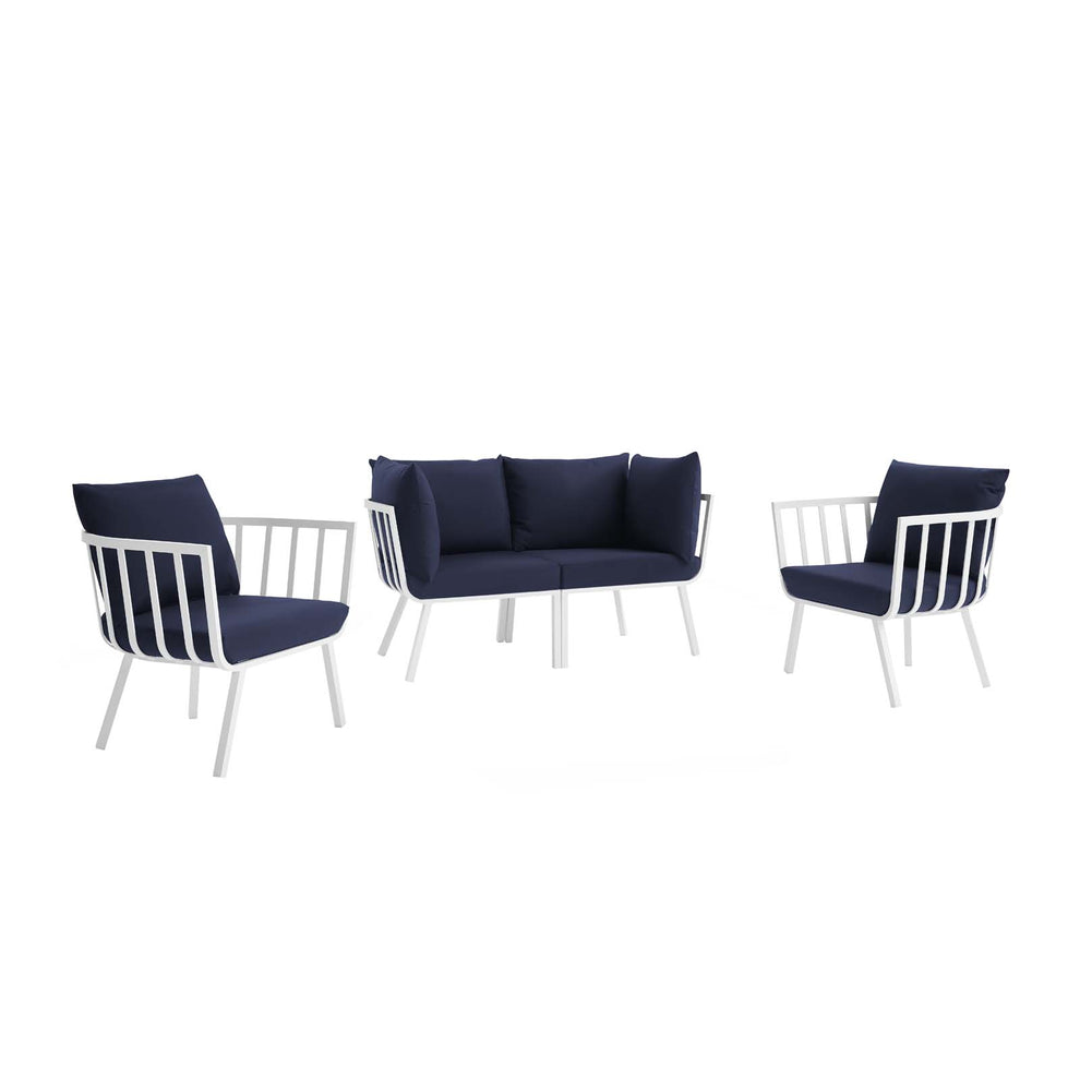 Modway Riverside 4 Piece Outdoor Patio Aluminum Set - EEI-3787 | Outdoor Sofas, Loveseats & Sectionals | Modishstore - 10