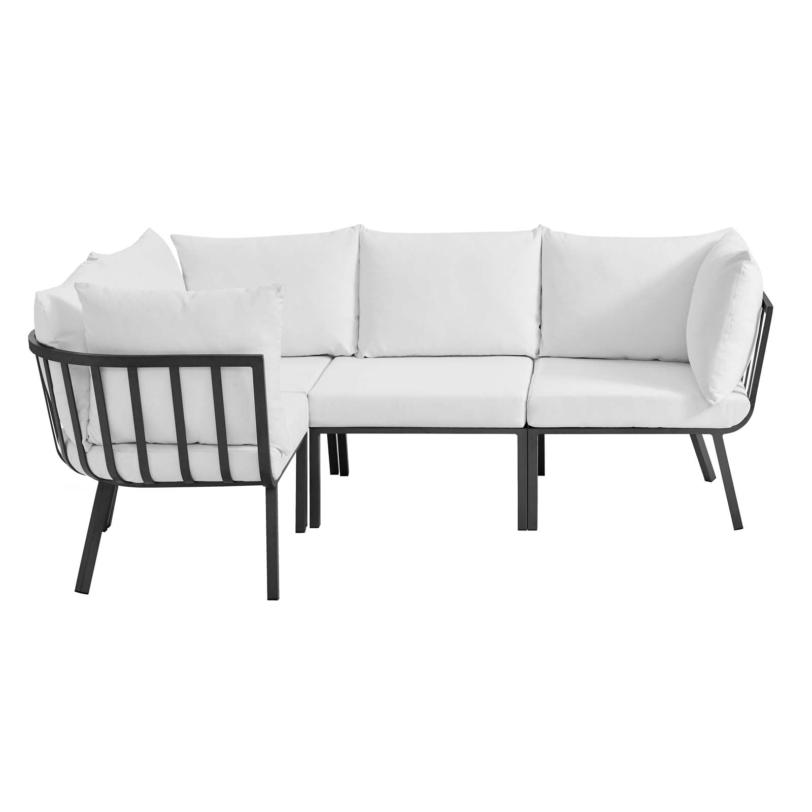 Modway Riverside 4 Piece Outdoor Patio Aluminum Sectional | Outdoor Patio Daybed | Modishstore-29-12