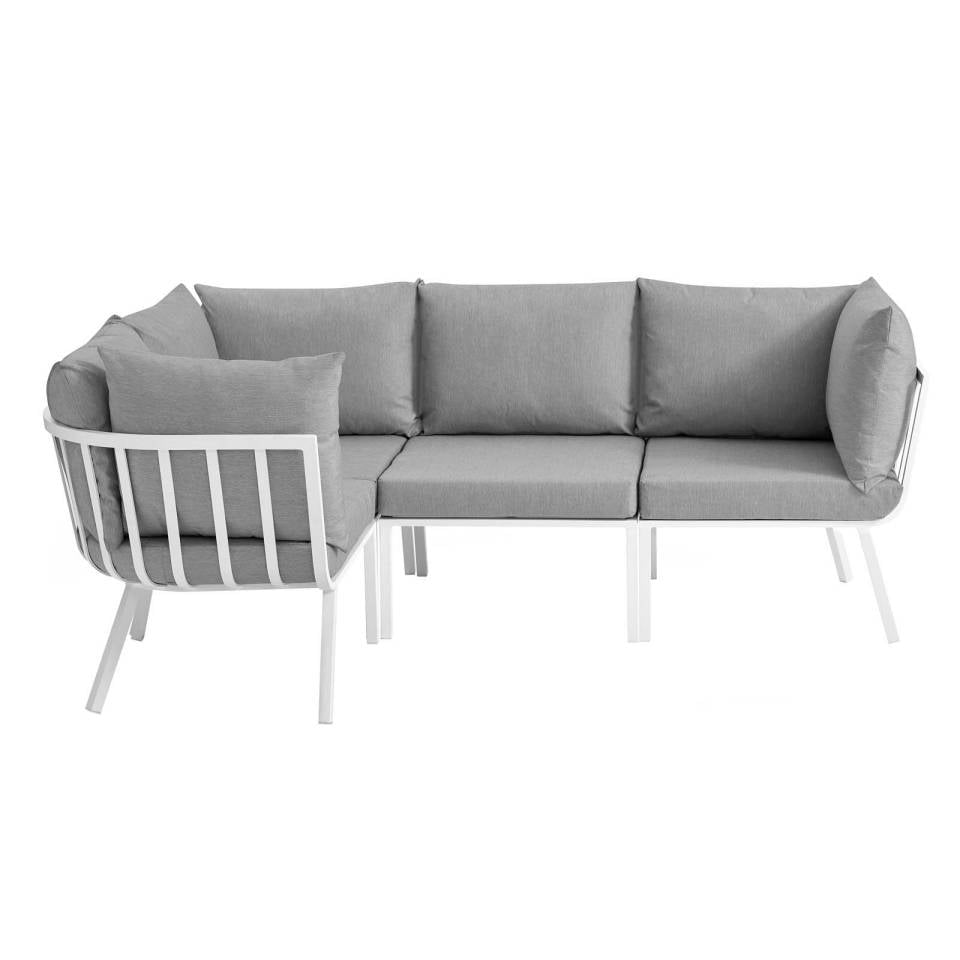 Modway Riverside 4 Piece Outdoor Patio Aluminum Sectional - EEI-3794 | Outdoor Sofas, Loveseats & Sectionals | Modishstore - 13