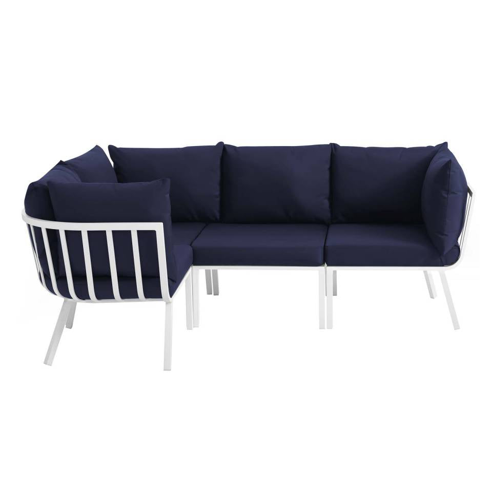 Modway Riverside 4 Piece Outdoor Patio Aluminum Sectional - EEI-3794 | Outdoor Sofas, Loveseats & Sectionals | Modishstore - 14